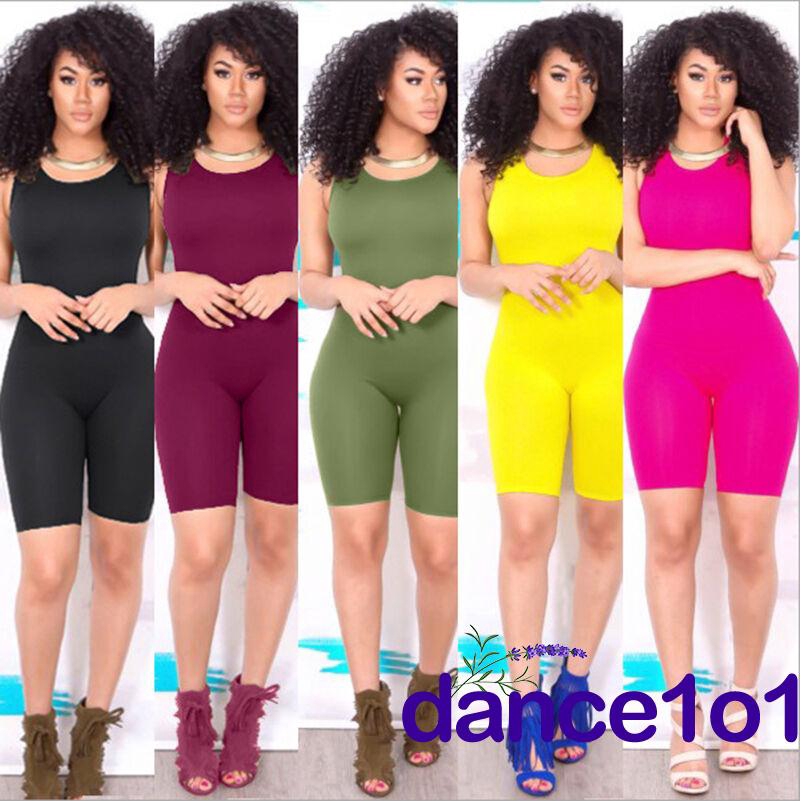 Bộ Jumsuit ngắn không tay dáng ôm quyến rũ cho nữ