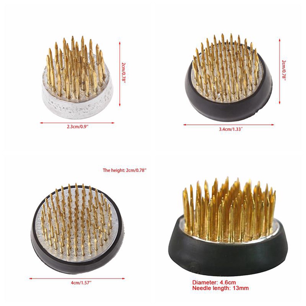 Bàn chông cắm hoa YIYU cố định kenzan Ikebana bằng cao su hình tròn