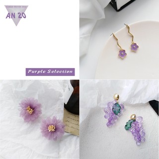 Bông tai màu tím selection 💕Hot Colour 💕