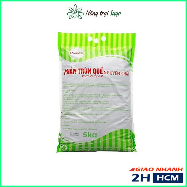 Phân Trùn Quế Lavamix (Túi 5KG) Phân Trùng Quế Đã Xử Lý, Giàu Dinh Dưỡng Cho Mọi Loại Cây Trồng - Nông Trại Sago