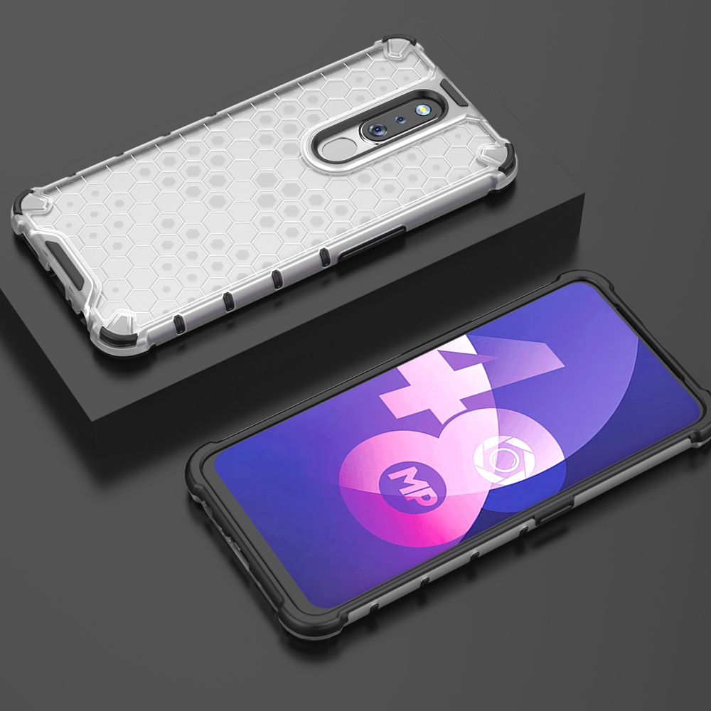 Ốp điện thoại PC cứng + TPU mềm chống sốc trong suốt cho OPPO Realme 5 F11 Pro F9 Reno 2