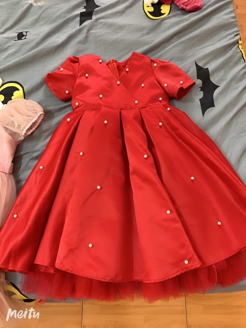 Elise , eve ,  vnxk... váy S đỏ và bé gái công chúa Đỏ sz 5