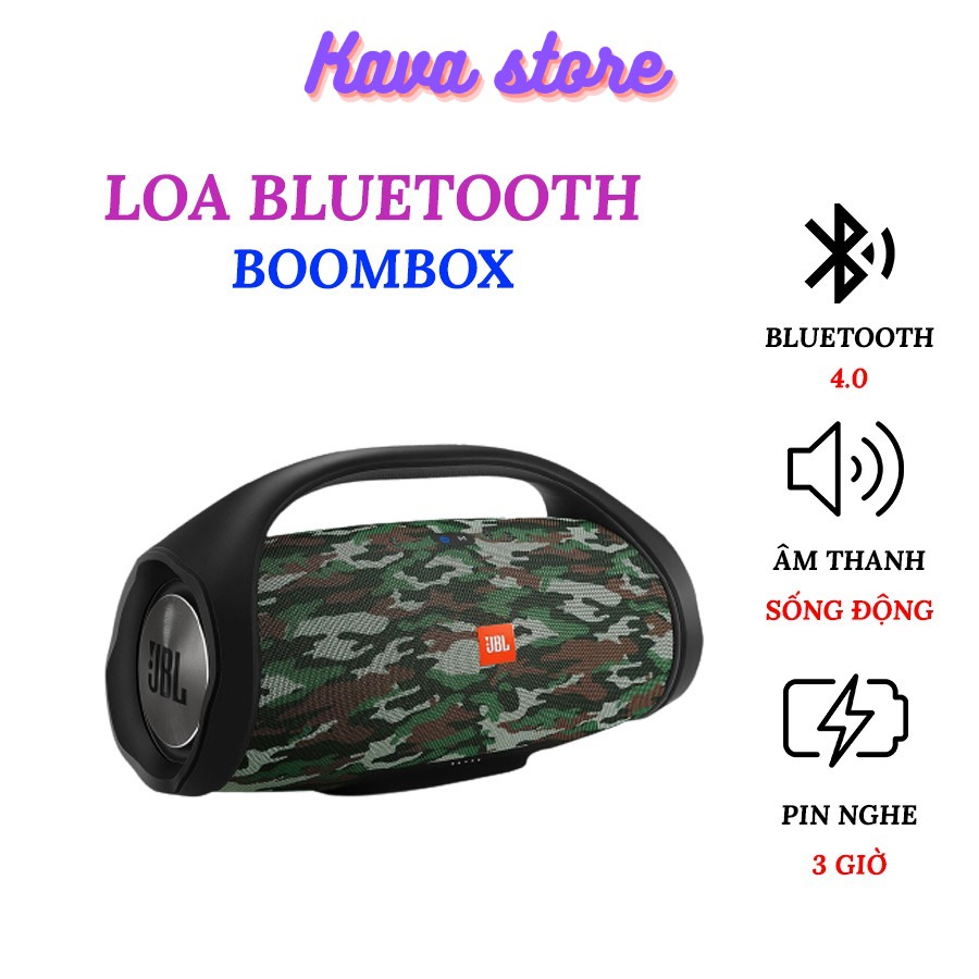 Loa Bluetooth Boombox Loa Xách Tay Cỡ Lớn Kava Store - Có Cổng Sạc Điện Thoại Âm Bass Căng Trầm Pin Siêu Khủng