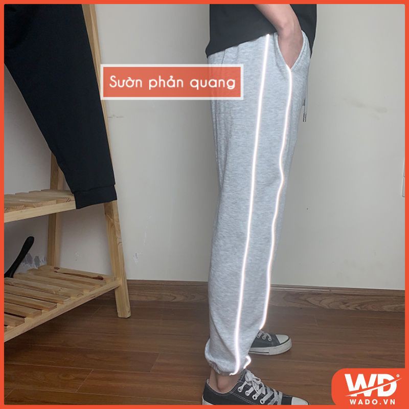 Quần baggy kaki unisex Wado basic nam nữ ống suông cạp chun dáng ulzzang