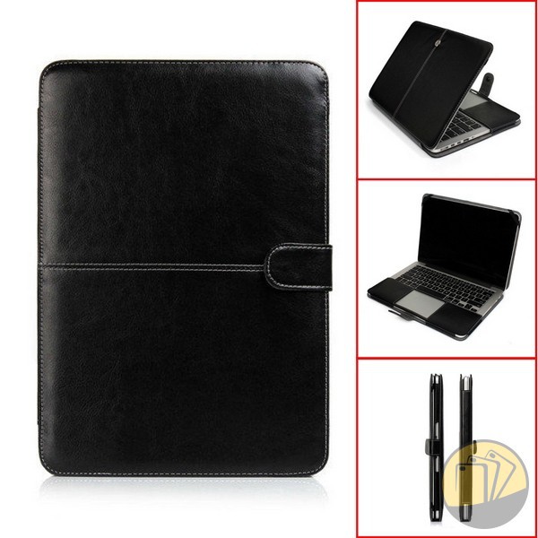 Bao da bảo vệ PU Leather Macbook 15.4", 13", 12", 11.6" dạng quyển sổ | BigBuy360 - bigbuy360.vn