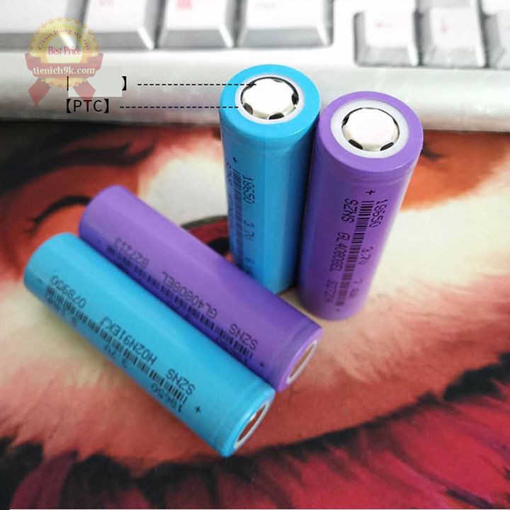 Cell pin 18650 sạc dự phòng sạc lại được dung lượng cao tới 5000mAh 2000mAh dùng cho quạt tích điện cầm tay mini