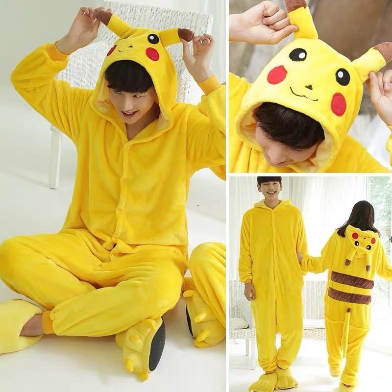 COMBO BỘ PIKACHU + DÉP MÓNG THÚ / DÉP PIKACHU | BigBuy360 - bigbuy360.vn