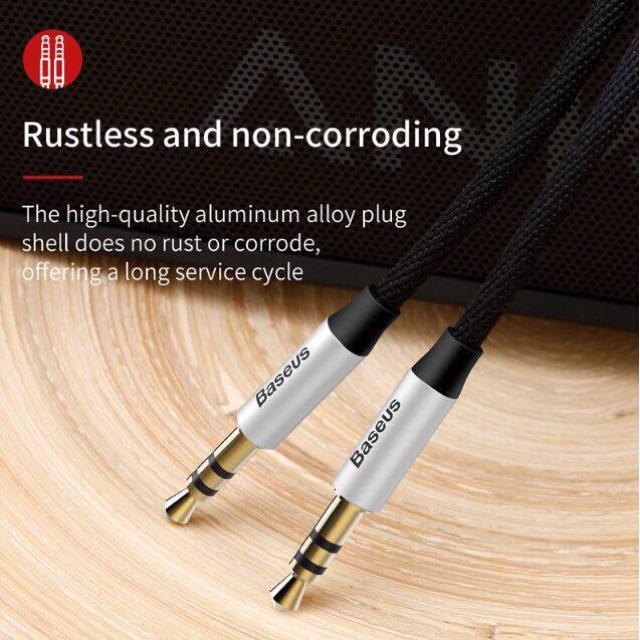 Cáp truyền 2 đầu 3.5 baseus chính hãng - Dây 2 đầu chân 3.5 M30