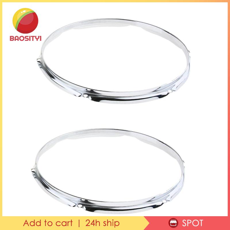 2 Pcs 10in Drum Hoop 6 Lug 1.5mm