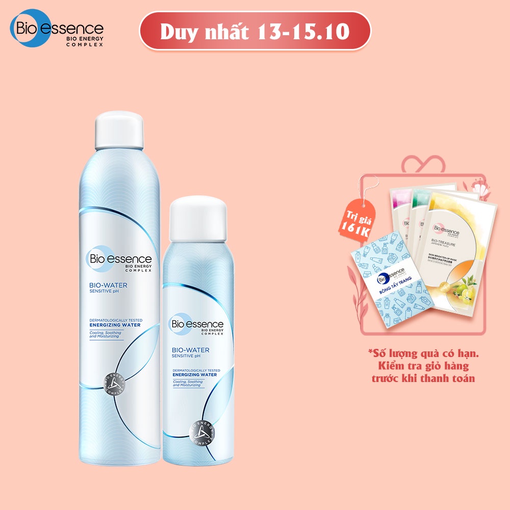 Combo Xịt khoáng dưỡng ẩm Bio-Water Bio-Essence Water Energizing Water (Xịt khoáng 300ml + Xịt khoáng 100ml)