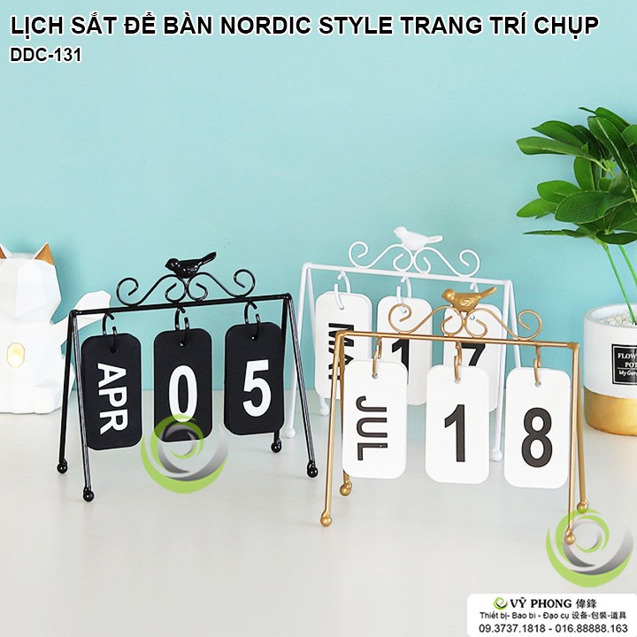 LỊCH SẮT ĐỂ BÀN LÀM VIỆC DECOR TRANG TRÍ NORDIC STYLE ĐẠO CỤ CHỤP ẢNH SẢN PHẨM INS DDC-131a,b,c