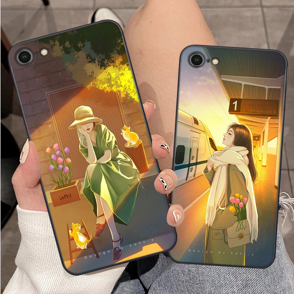 Ốp Iphone 6/6S/6 Plus/6S Plus/7/8/7Plus/8Plus hình cô gái , chàng trai mùa thu nhẹ nhàng dễ thương trẻ trung