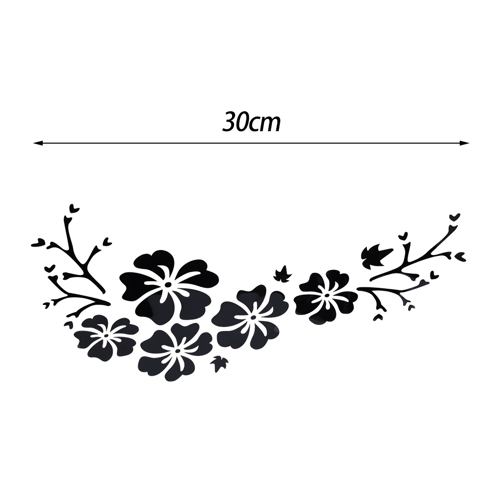 Miếng Dán Đề Can Vinyl Hình Hoa Đào Trang Trí Cửa Sổ Xe Hơi