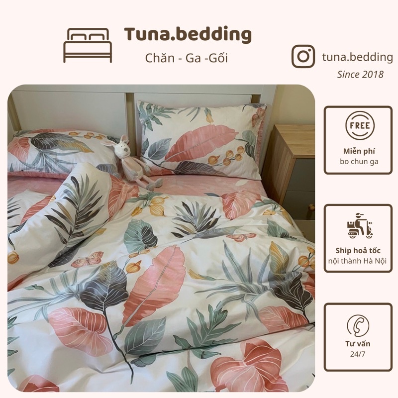 POLY LÁ BẰNG LĂNG - Bộ vỏ chăn ga gối