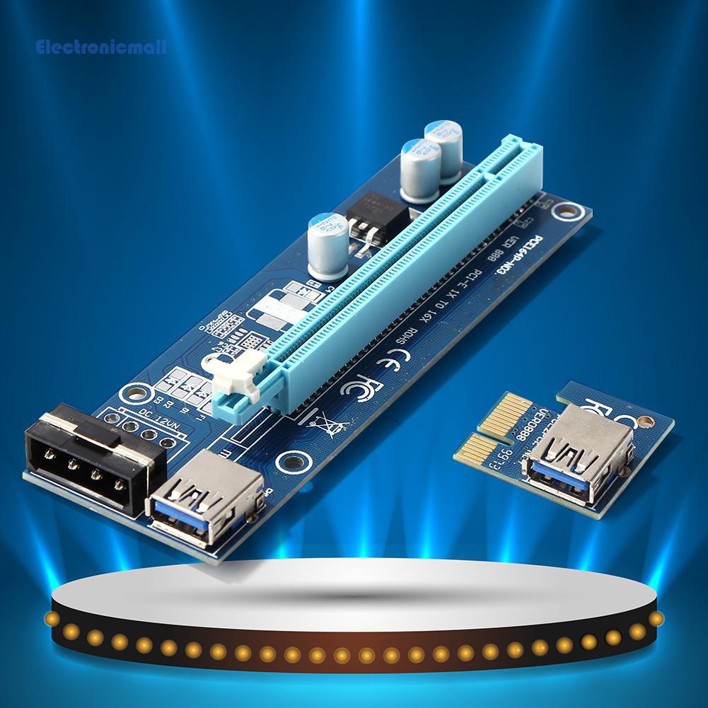 Bảng Mạch Chuyển Đổi Pci-E Btc 1x Sang 16x Riser 4pin | BigBuy360 - bigbuy360.vn