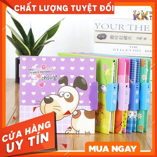 Quà tặng/Đồ dùng học sinh: Sổ tay/sổ nhật ký nhiều họa tiết có khóa - KKStore