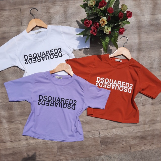 Áo Croptop in chữ DSQUARED2 (cth)