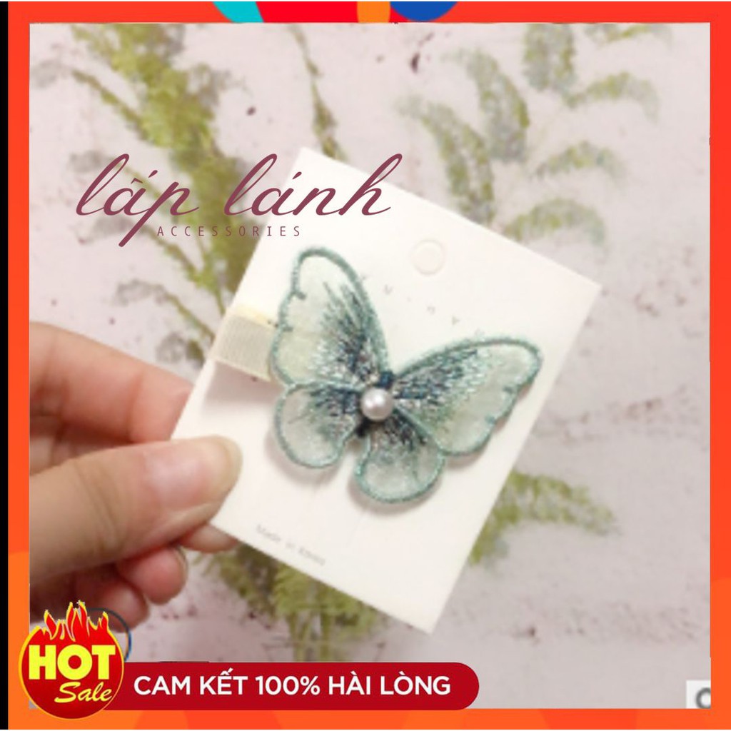 [Có sẵn] KẸP MÁI CHOKER HÌNH BƯỚM THÊU 3D QUYẾN RŨ DÂY CHUYỀN PHONG CÁCH HÀN QUỐC