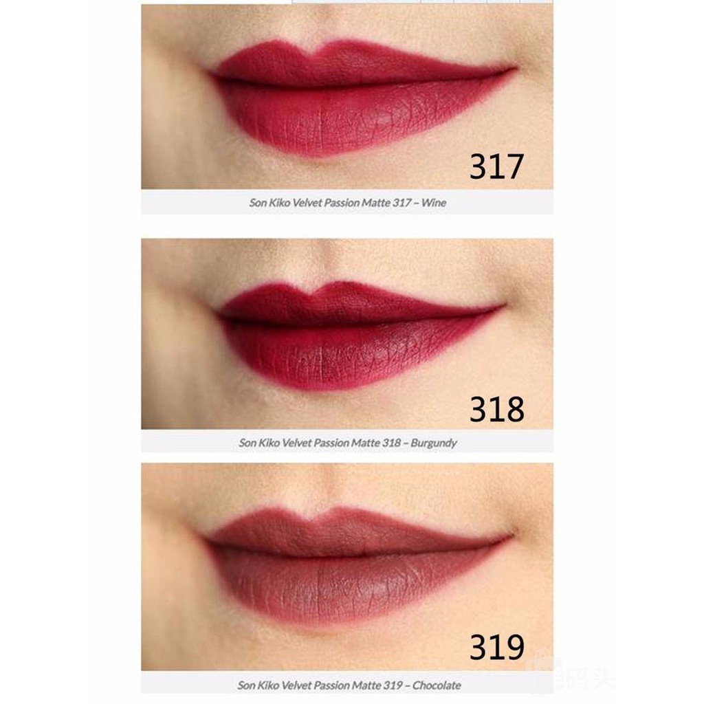 (SALE) Son Kiko Velvet Passion Matte - Full màu