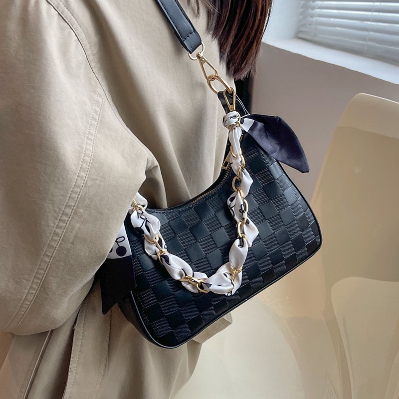 IELGY Túi Đeo Vai / Kẹp Nách Phối Dây Xích Thời Trang Dành Cho Nữ