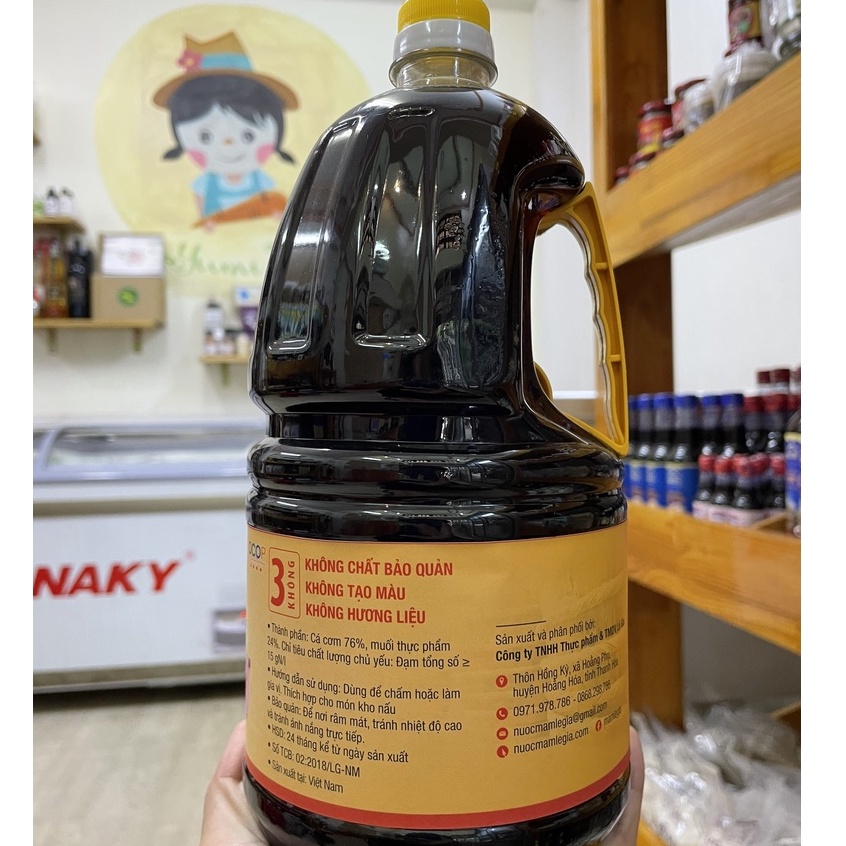 NƯỚC MẮM CÁ CƠM LÊ GIA 2L
