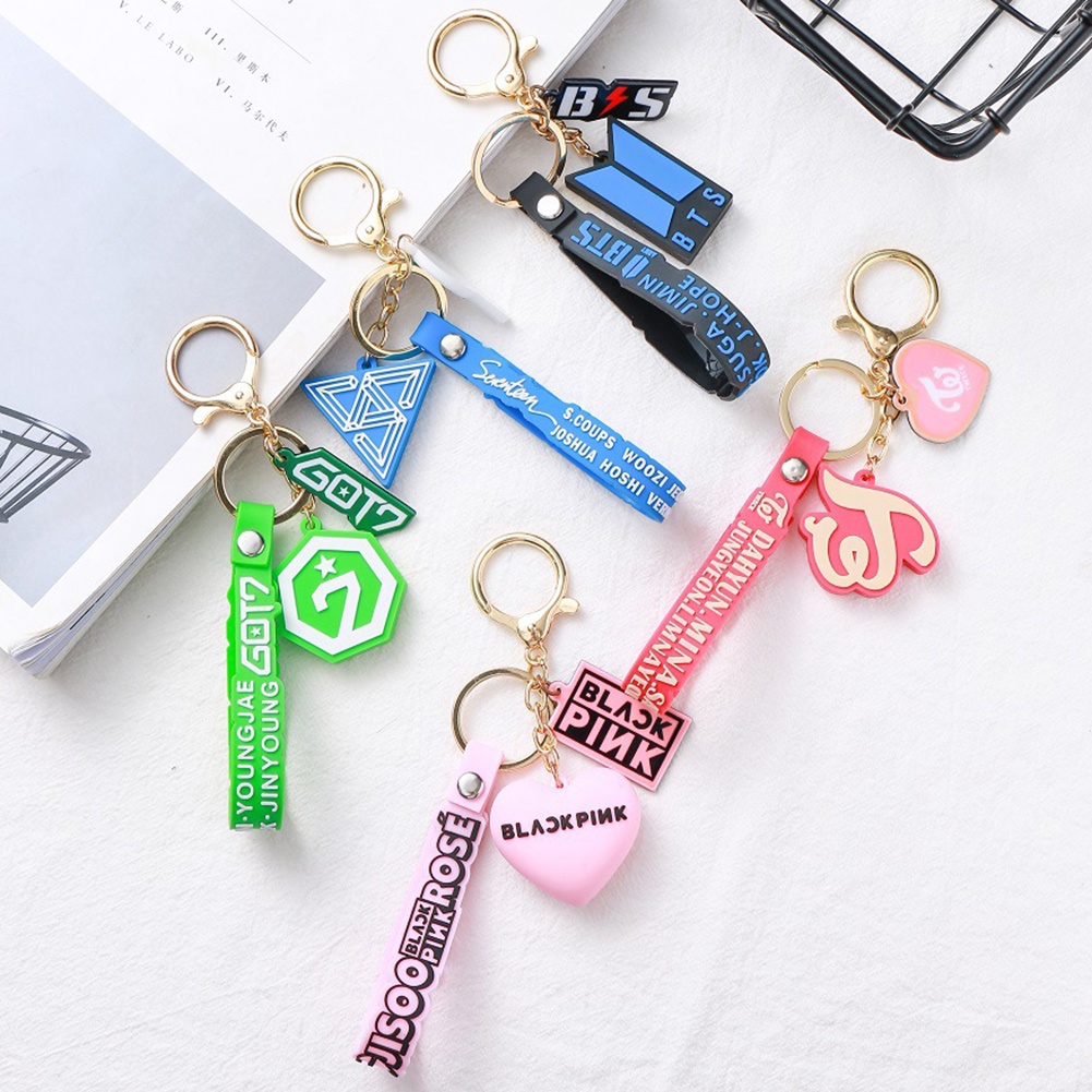 Móc Chìa Khóa / Điện Thoại Hình Nhóm Nhạc Hàn Quốc Bts Blackpink Got7 Twice Giá Đỡ