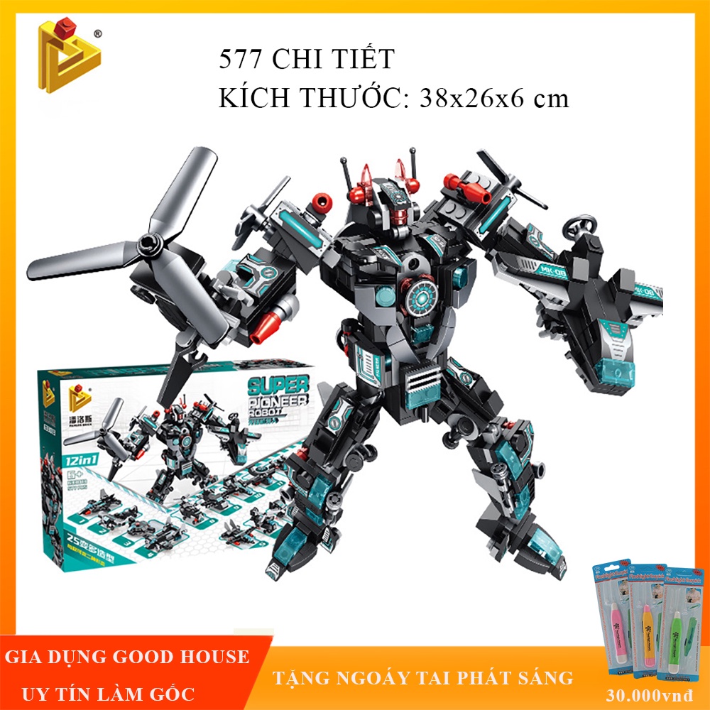 Đồ chơi xếp hình, lego robot với nhiều chi tiết để lựa chọn, chất liệu nhựa ABS an toàn, giúp bé phát triển trí tuệ.