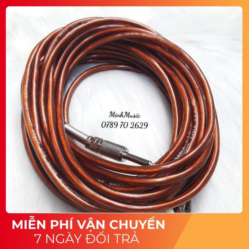 Dây line  cắm đàn guitar 10m MMS hình thật