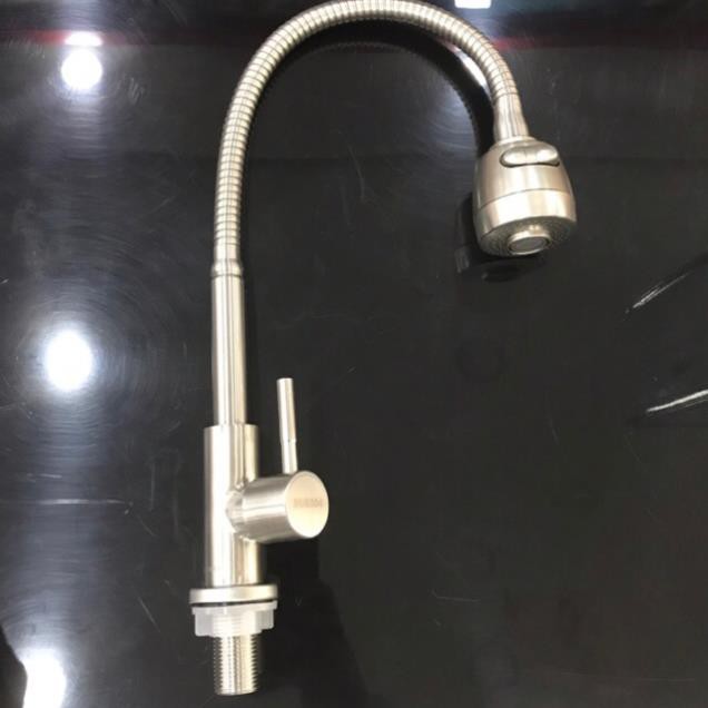 Vòi rửa chén lò xo lạnh inox 304