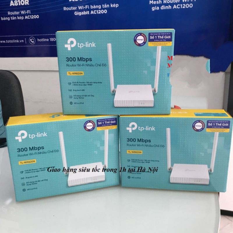 Bộ Phát Wifi 2 Râu TPLink 820N - Router Wi-Fi Chuẩn N Tốc Độ 300Mbps - Hàng Chính Hãng bảo hành đổi mới trong 24 tháng