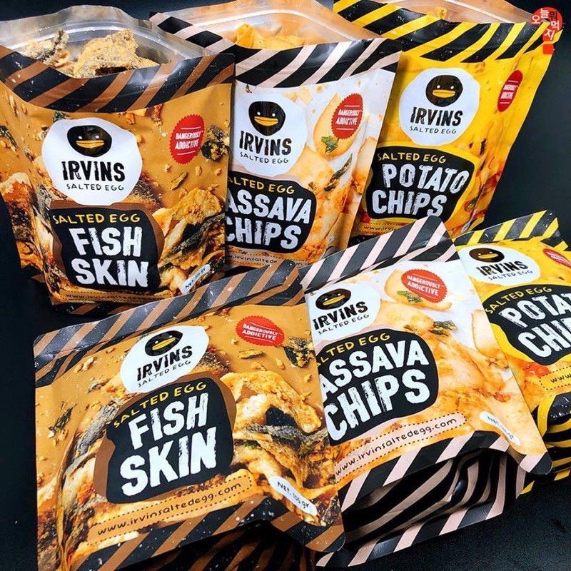 Snack da cá trứng muối Irvins Singapore