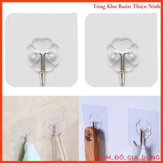 Móc Dán Tường Siêu Dính Trong Suốt Chịu Lực Tốt Treo Tường Chắc Chắn 6x6 cm