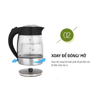 Ấm Thủy Tinh Siêu Tốc Lock&Lock EJK418 1.8L