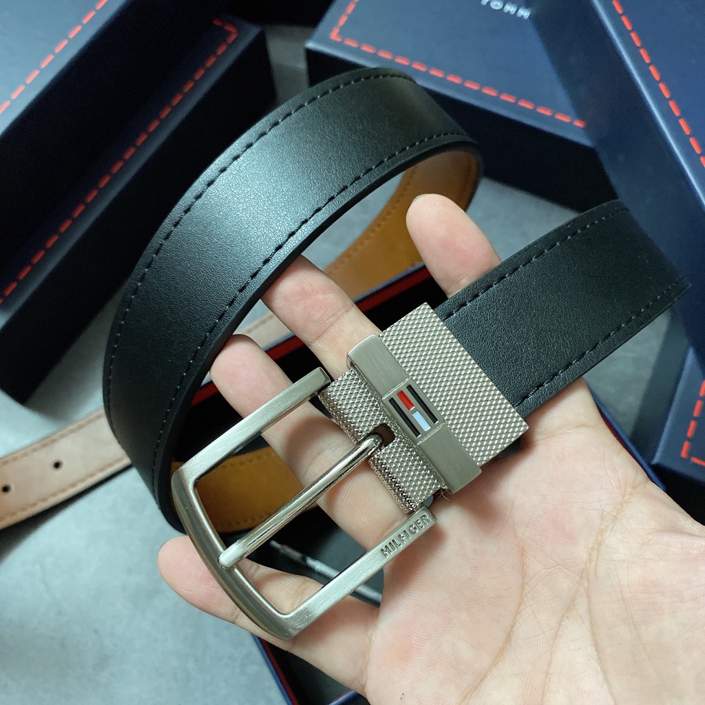 Nịt nam khóa vuông logo giữa - Nn328