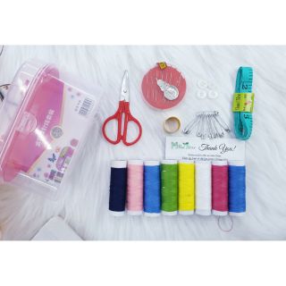 Bộ set hộp kim chỉ khâu vá mini