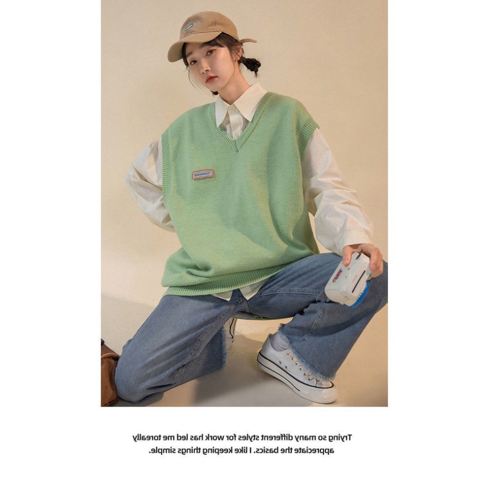 Áo Gile len Mịn Unisex nam nữ, Áo Len Gile Đôi Nam Nữ Thời Trang Kiểu Dáng Basic Hàn Quốc