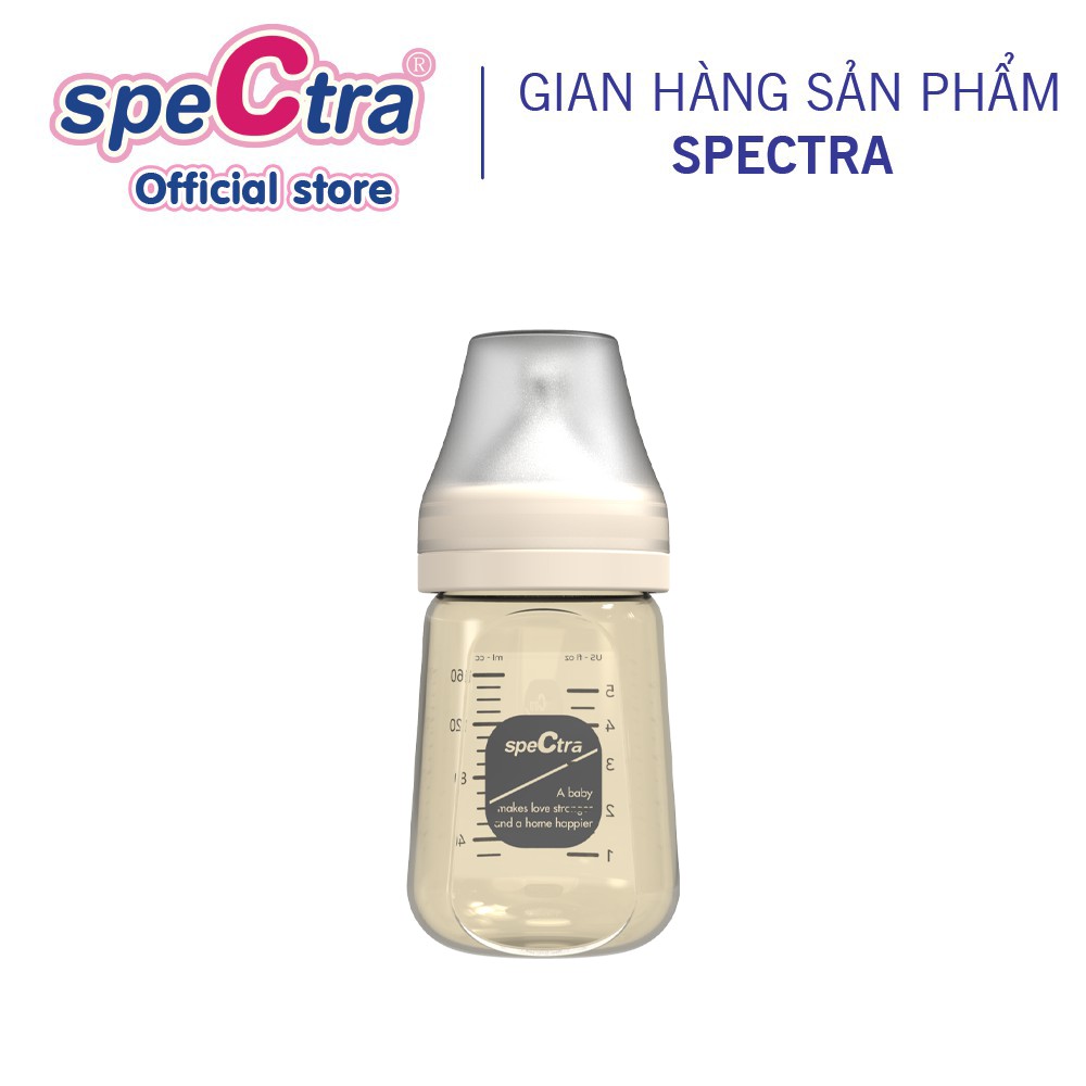 Bình sữa PPSU cổ rộng Spectra 160ml núm ti size S