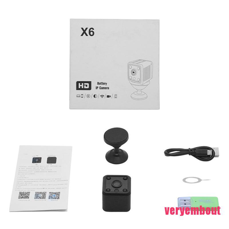 HD Camera Wireless WiFi Webcam 1080p Home Night Vision Motion Camera X6 C