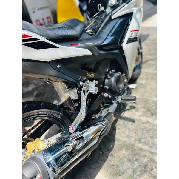 Combo Gác chân xếp nhôm Malaysia + Pát bô đùi gà CNC CHO XE EX / WIN