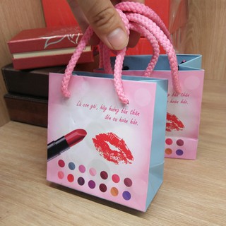 JoGi_ Sỉ 100 Túi Giấy Đựng Mỹ Phẩm Đựng Son Nước Hoa Phụ Kiện Trang Sức Cao Cấp