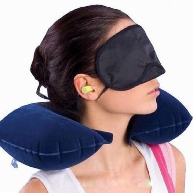 Bộ gối hơi cổ+ bịt mắt+ bịt tai