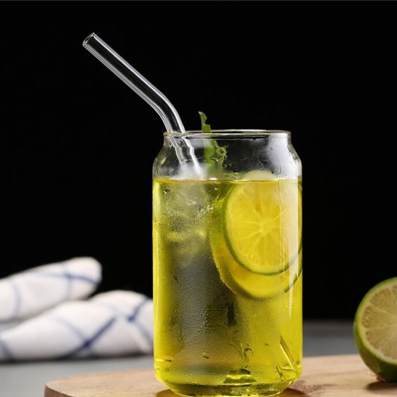 Set 4 Ly Thủy Tinh Uống Nước Trái Cây / Bia / Nước Ép Thiết Kế Đơn Giản Thời Trang