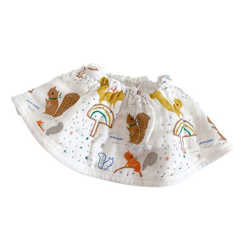 Yếm Ăn Vải Cotton Co Giãn Thoáng Khí Xoay 360 Độ In Họa Tiết Hoạt Hình Đáng Yêu Cho Bé