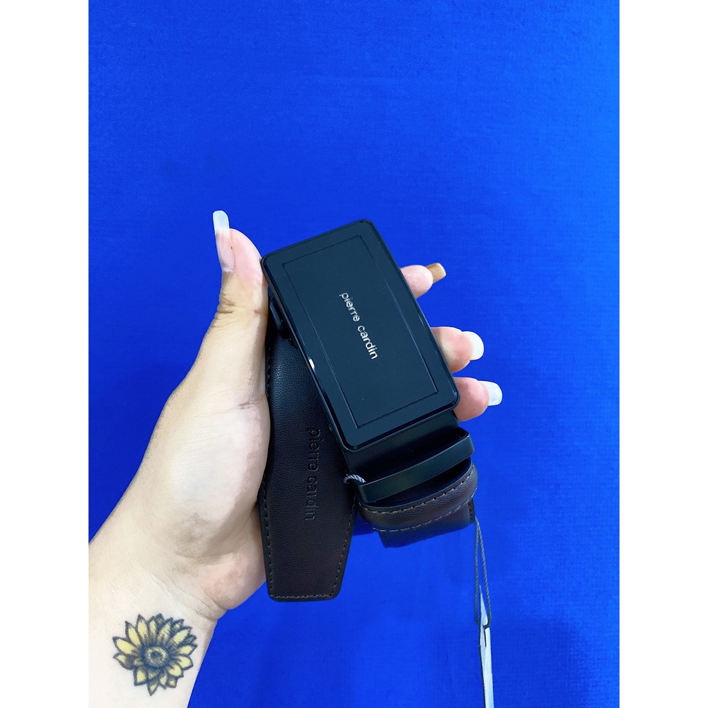 ⚜️OFF 30K⚜️ Thắt Lưng Da Nam PIERRE CARDIN Nâu Trơn Auth Malaysia SALE 50% PC2