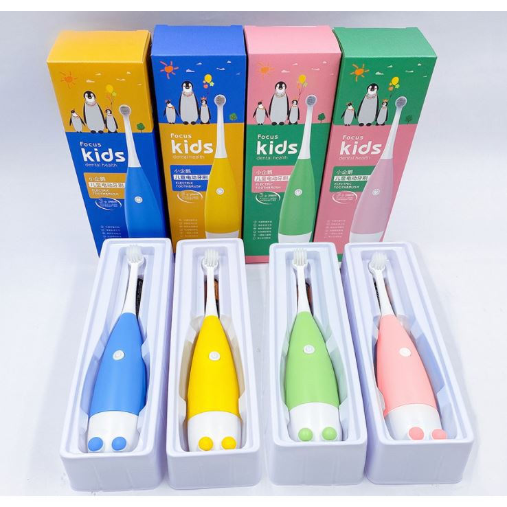 Bàn chải điện đánh răng trẻ em siêu mềm cho bé từ 3 đến 12 tuổi- kèm 1 bàn chải phụ- bàn chải điện dùng pin cho bé
