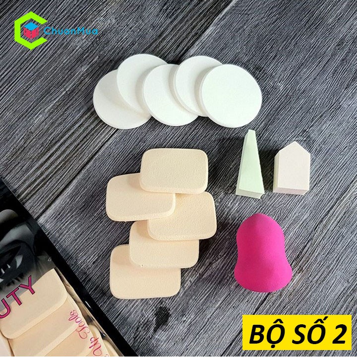 Bộ Bông Phấn Trang Điểm Kelli -  Bông Mút Trang Điểm | BigBuy360 - bigbuy360.vn