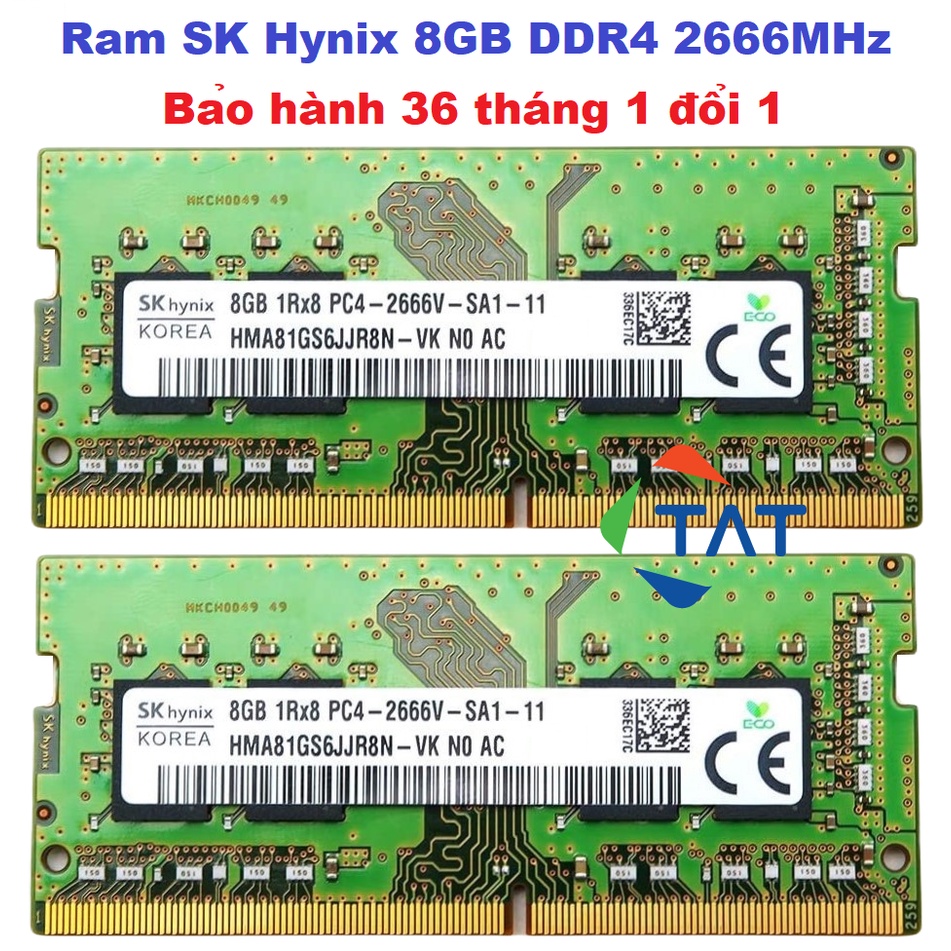 Ram Laptop Hynix 8GB DDR4 2666MHz Chính hãng - Bảo hành 36 tháng