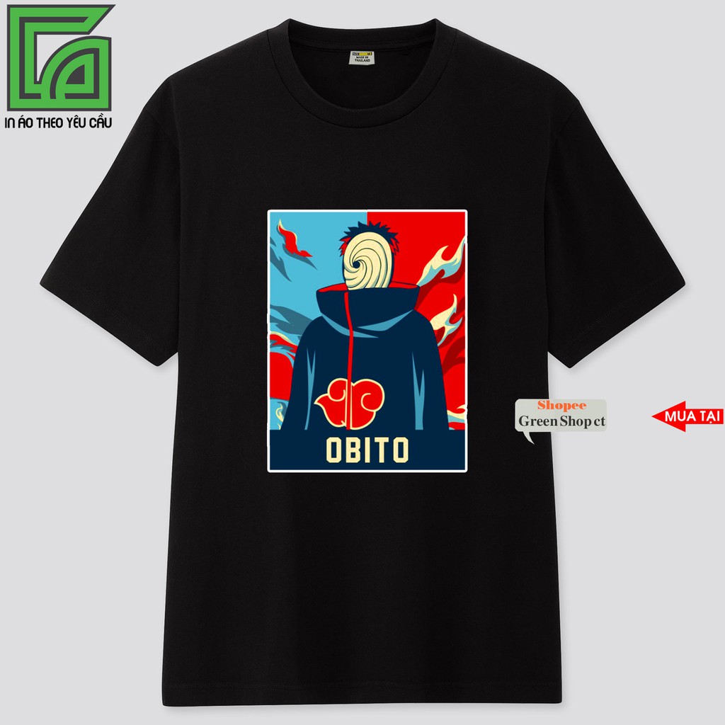 XẢ HÀNG - Áo Thun Anime In Hình Obito Uchiha Naruto Vải Thái S178