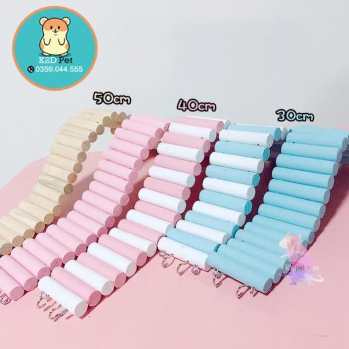 Cầu thang gỗ uốn cho Hamster , Sóc , đuôi mập