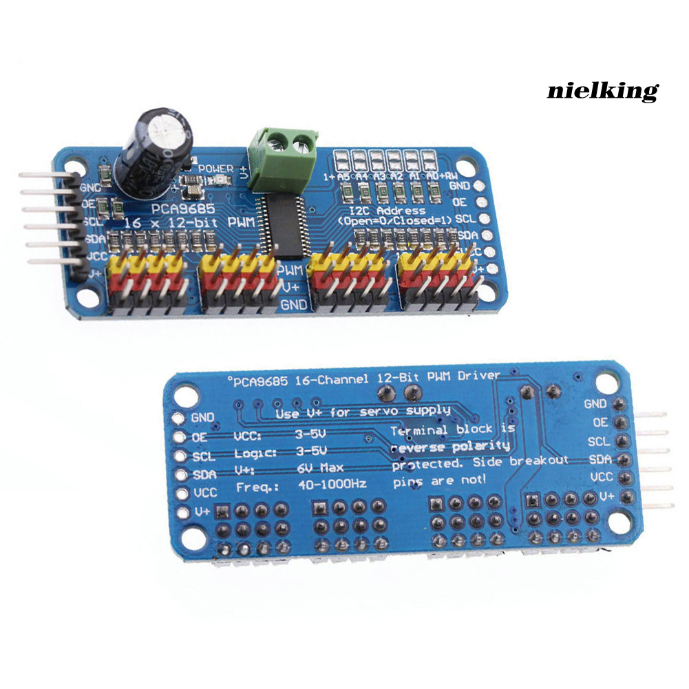 Mạch Điều Khiển Động Cơ Servo Nielking Pca9685 16 Kênh Pwm / Servo Dành Cho Arduino